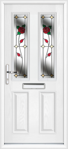 Dorset Cardinal blue composite front door with toplight